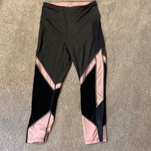 Avia Pink, Grey, and Black Athletic Leggings
